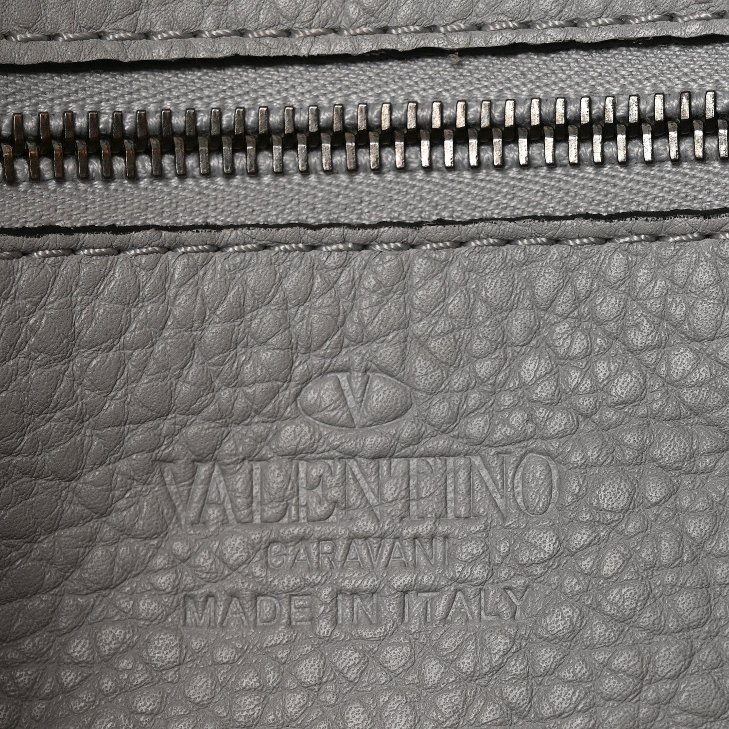 Valentino Garavani Pebbled Calfskin Small Rockstud Flip-Lock Messenger Bag Grey 5 of 8