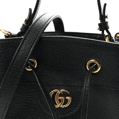 Gucci Glazed Textured Calfskin Web Small Ophidia Bucket Bag Black 8 of 10