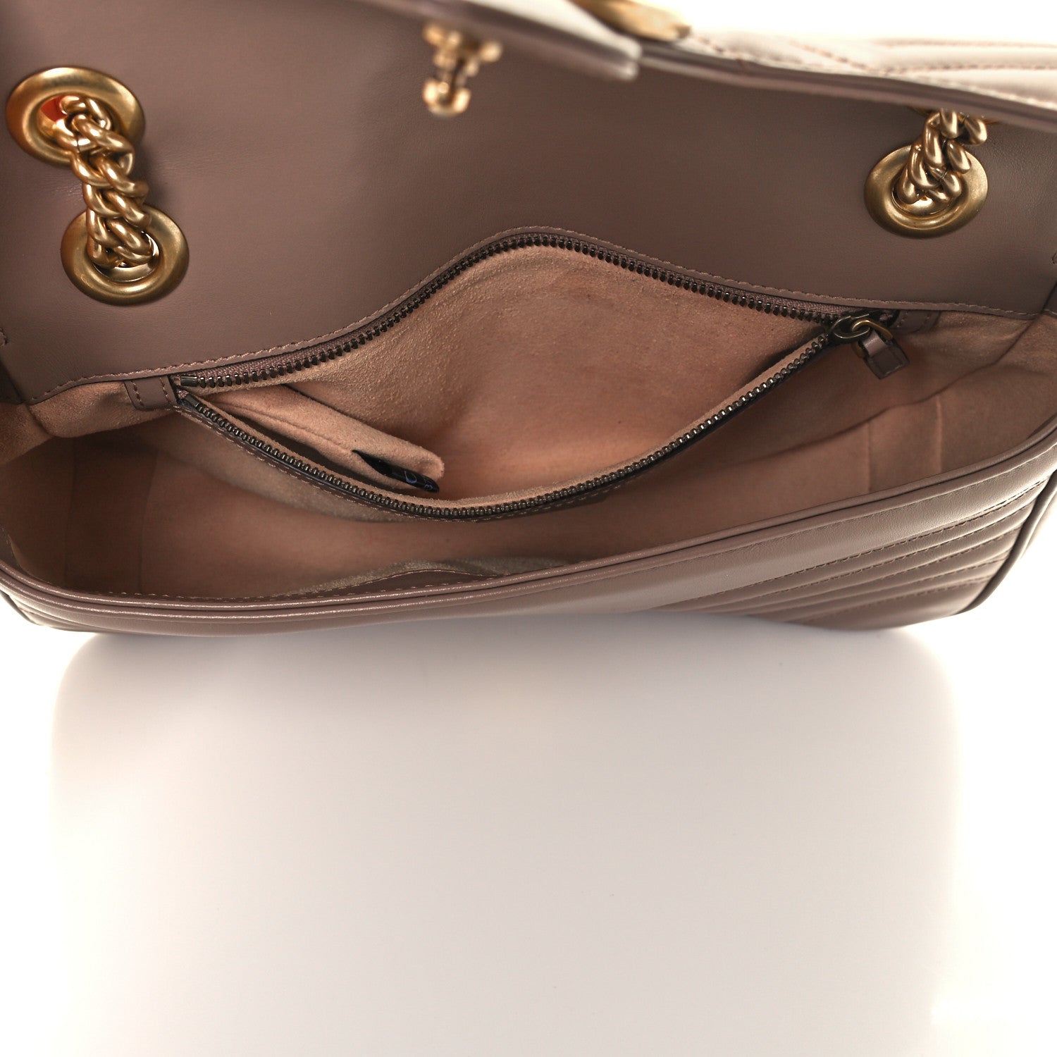 Gucci Calfskin Matelasse Small GG Marmont Shoulder Bag Porcelain Rose 5 of 11