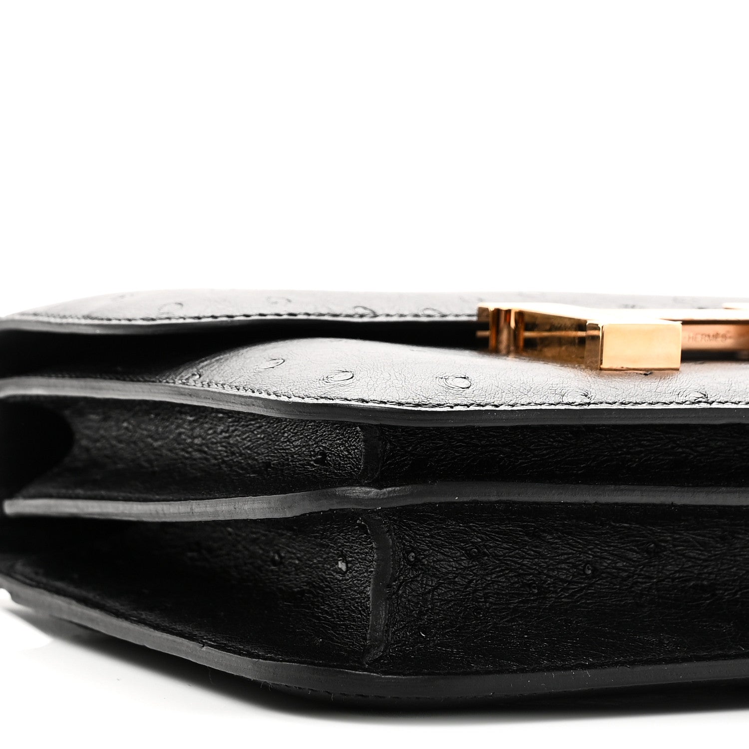 Hermes Ostrich Constance 18 Black 10 of 12