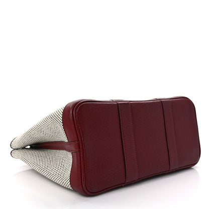 Hermes Toile H Buffle Gala Garden Party 30 TPM Tote Rouge H 4 of 11