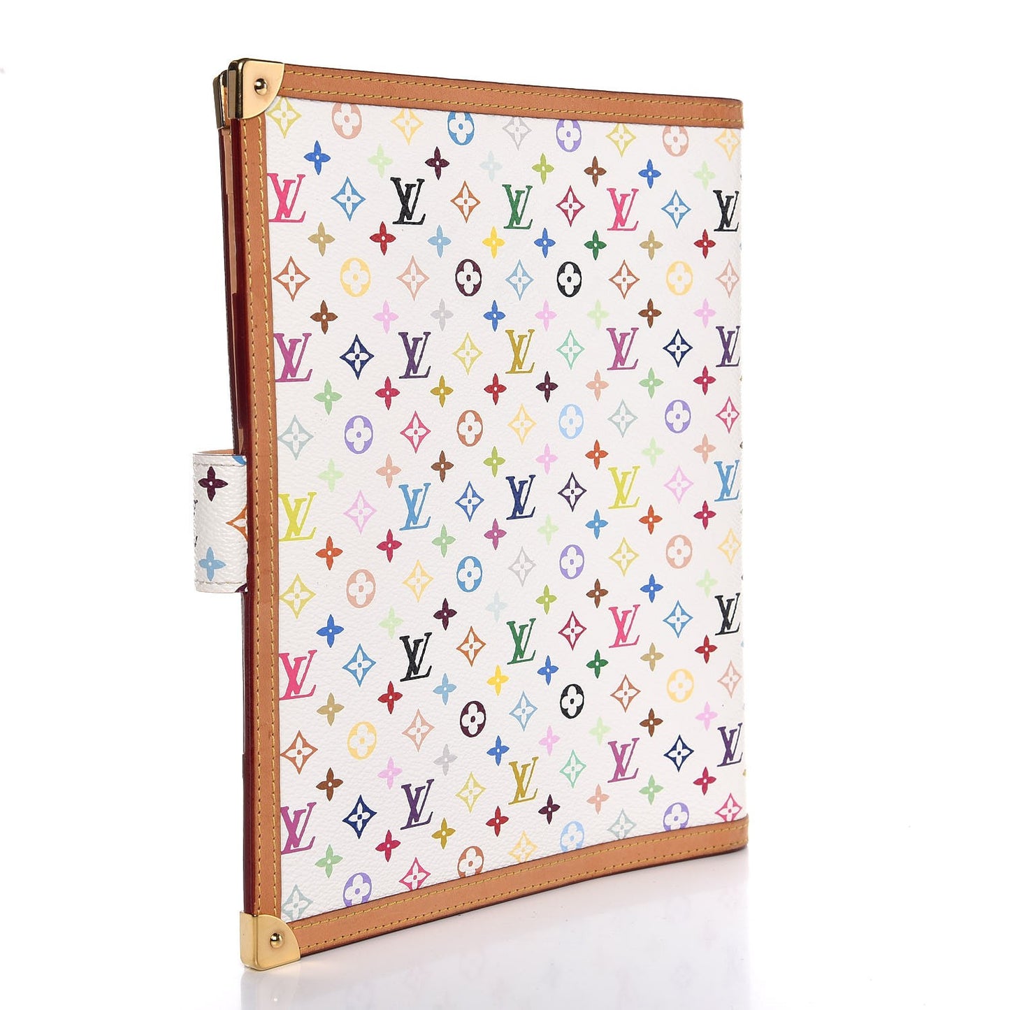 Monogram Multicolor Large Ring Agenda Cover White