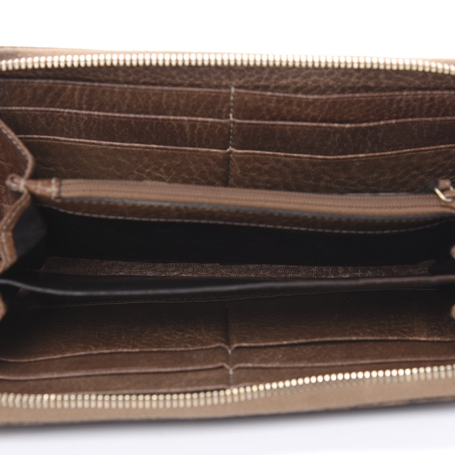 Gucci Guccissima Bamboo Tassel Zip Around Wallet Light Brown 5 of 15