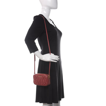 Miu Miu Nappa Matelasse Double Zip Pochette Clutch Loto 2 of 11