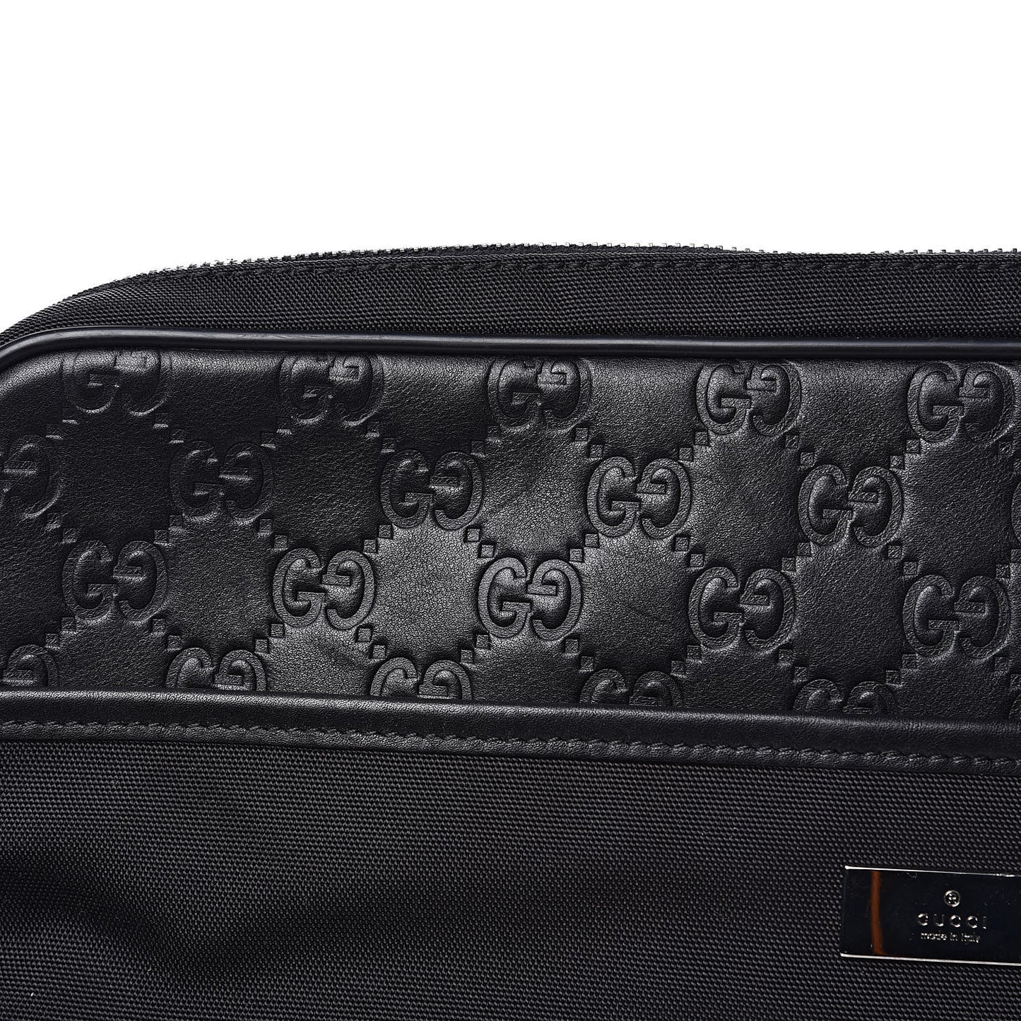 Guccissima Nylon Shoulder Bag Black