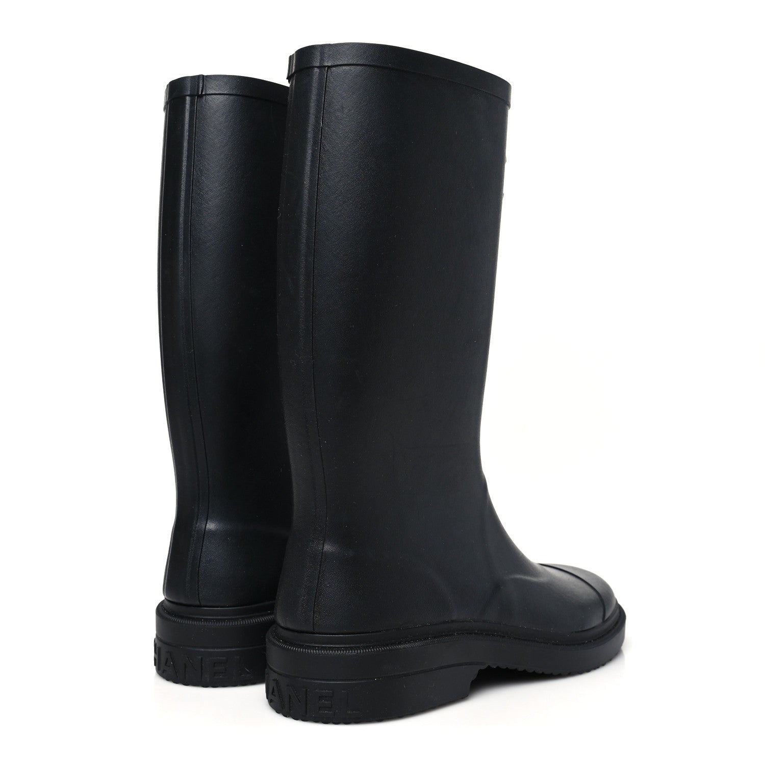 Chanel Caoutchouk CC High Boots 40 Black 5 of 9