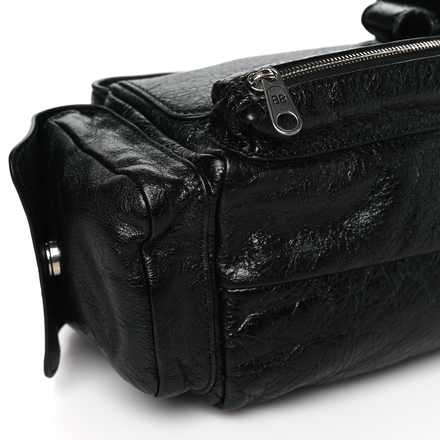 Balenciaga Agneau Arena Superbusy XS Sling Zip Shoulder Bag Black 9 of 11