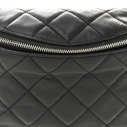 Chanel Grained Calfskin Quilted Waist Belt Bag Black 8 of 14
