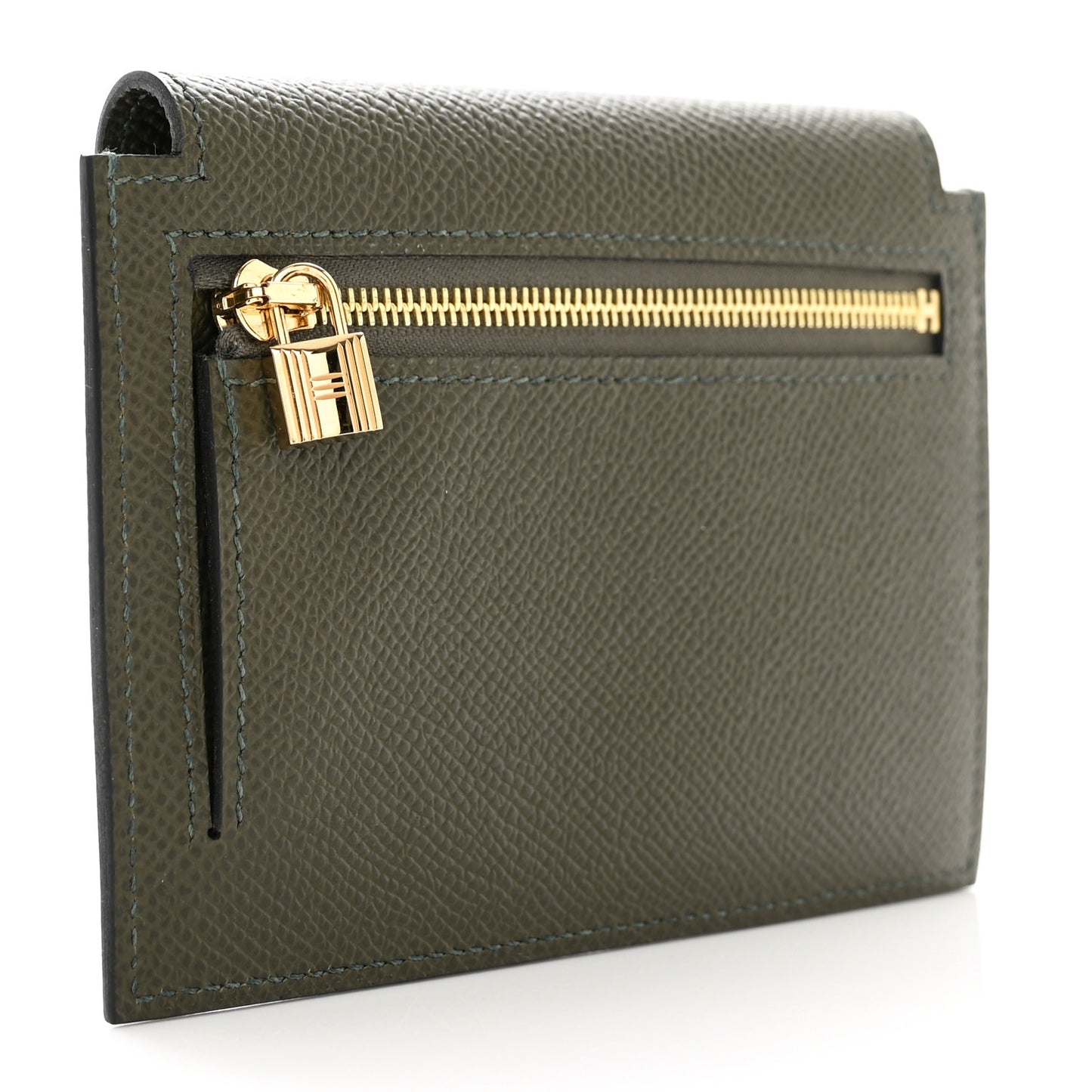 Epsom Kelly Pocket Compact Wallet Vert De Gris