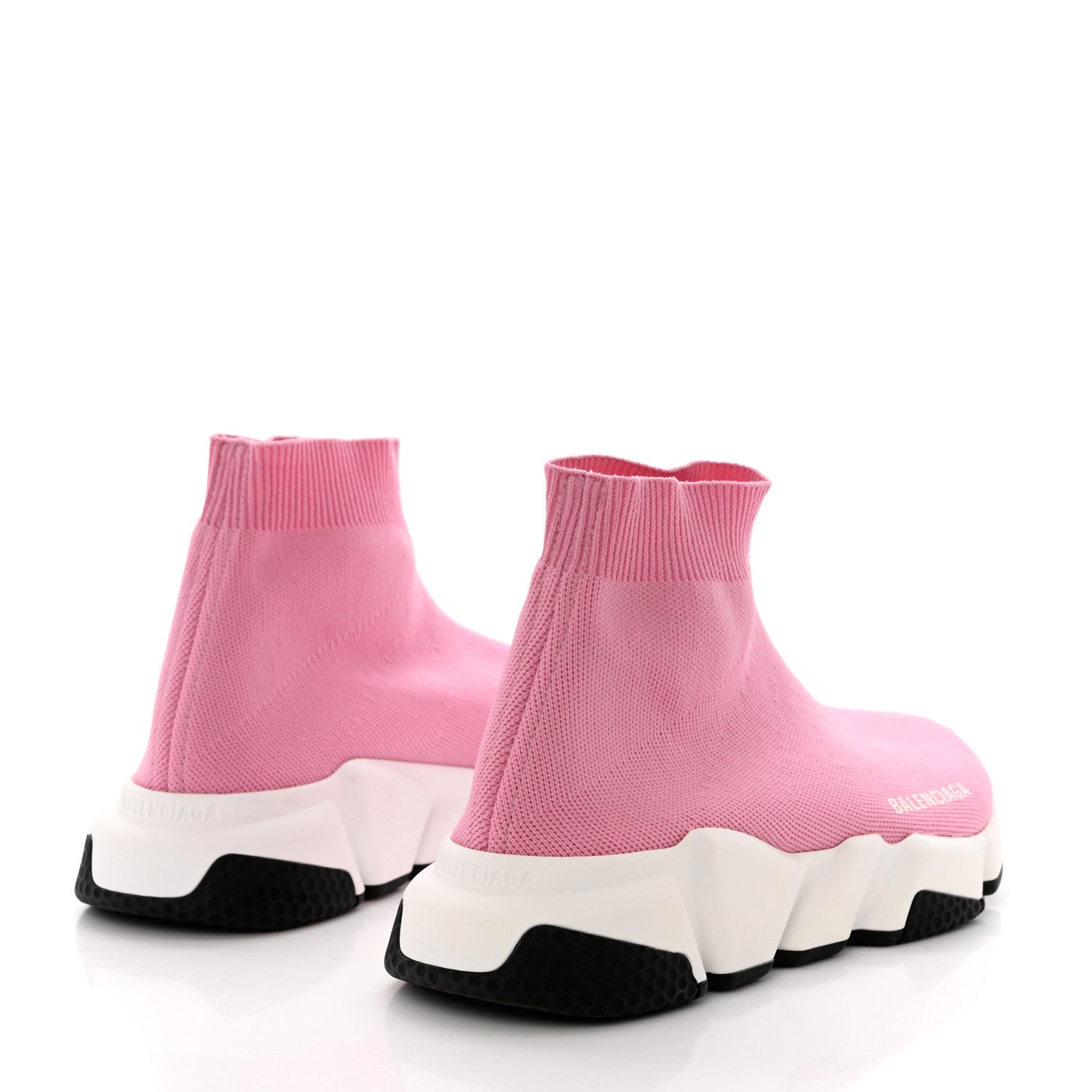 Balenciaga Neoprene Knit Womens Speed Sneakers 37 Pink White Black 4 of 10