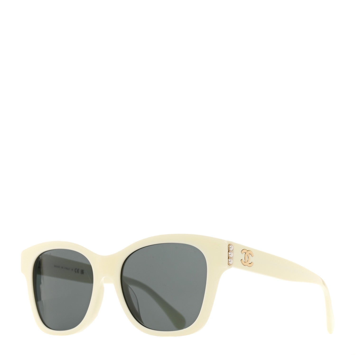 Chanel Acetate Pearl Square CC Sunglasses 5482 White 1 of 7