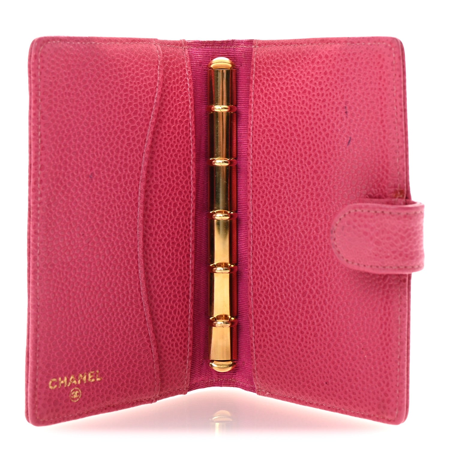 Chanel Caviar Timeless CC Ring Agenda Planner Pink 5 of 8