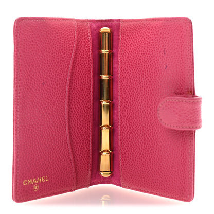 Chanel Caviar Timeless CC Ring Agenda Planner Pink 5 of 8