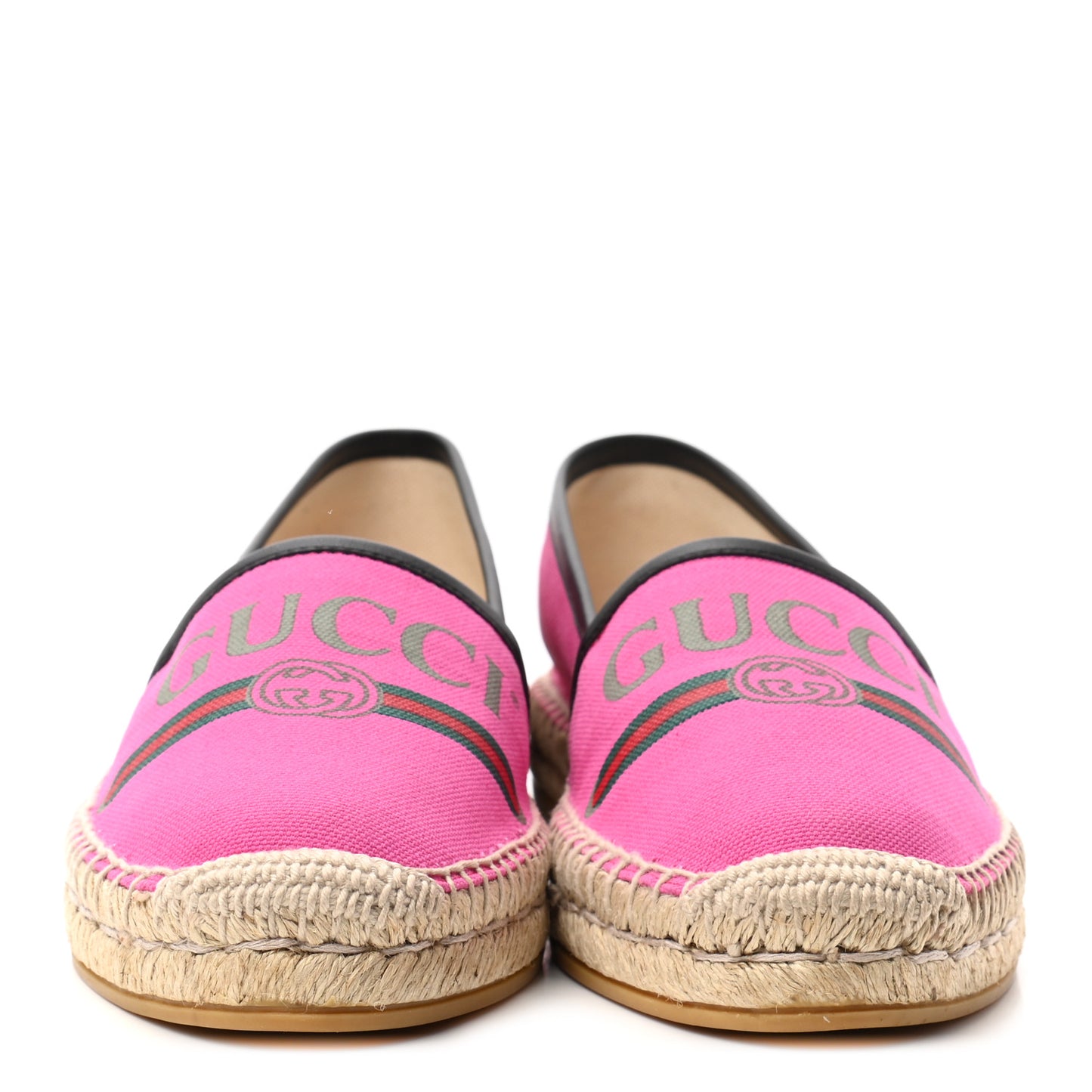 Canvas Logo Espadrilles 38.5 Cyclamen Rose Black