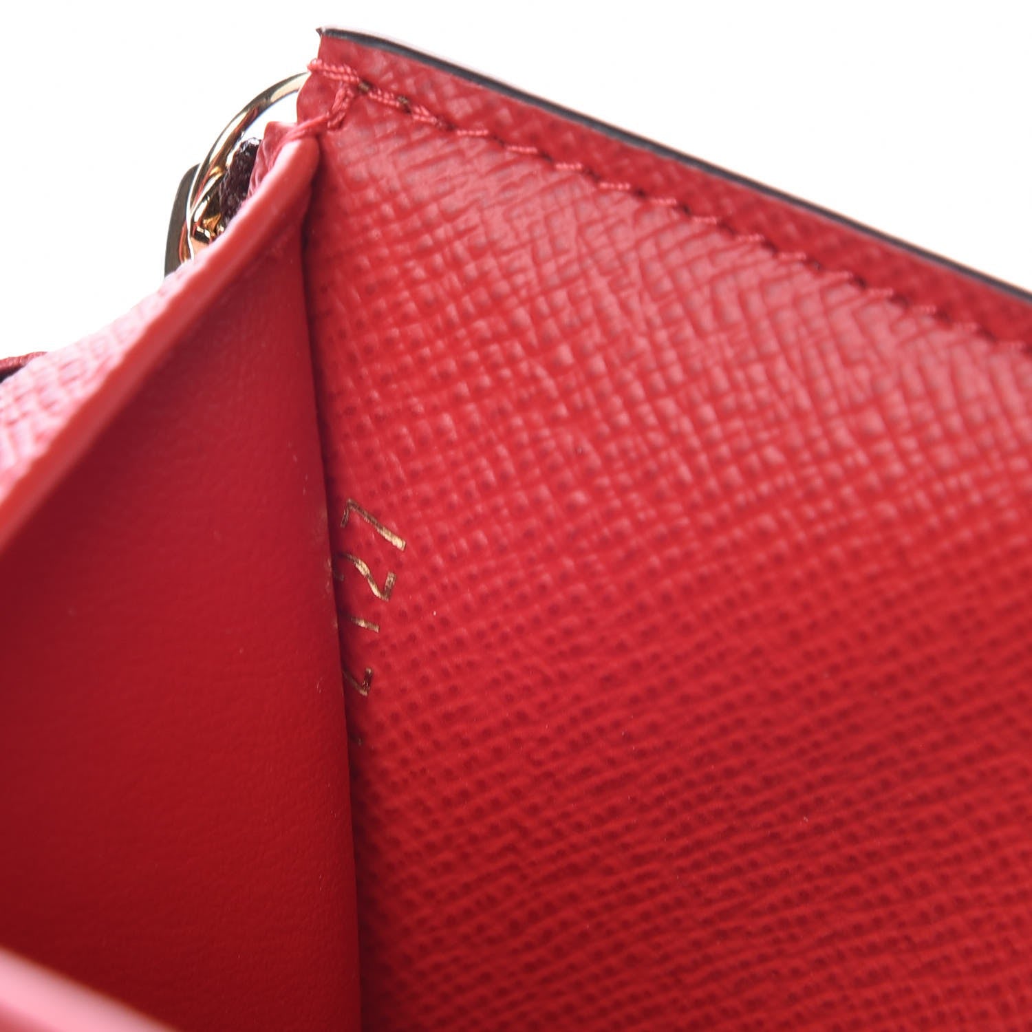 Louis Vuitton Damier Ebene Victorine Wallet Red 7 of 9
