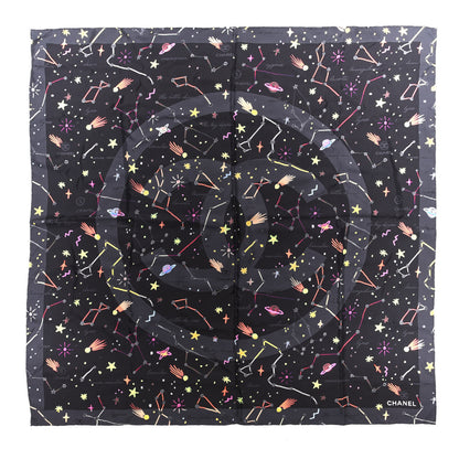 Chanel Silk Space CC Scarf Black 1 of 5
