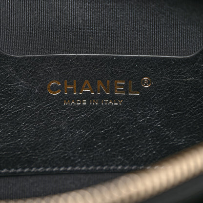Chanel Shiny Aged Calfskin Quilted CC Pockets Jacket Waist Belt Bag Black 6 of 12