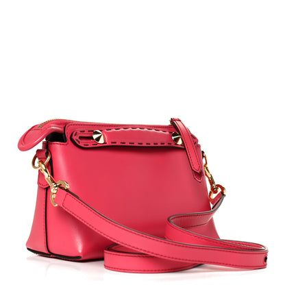 Fendi Vitello King Logo Embossed Mini By The Way Boston Bag Lampone 3 of 15