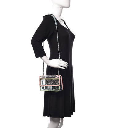 Chanel Lambskin PVC Quilted Mini Coco Splash Flap Blue Green 2 of 9