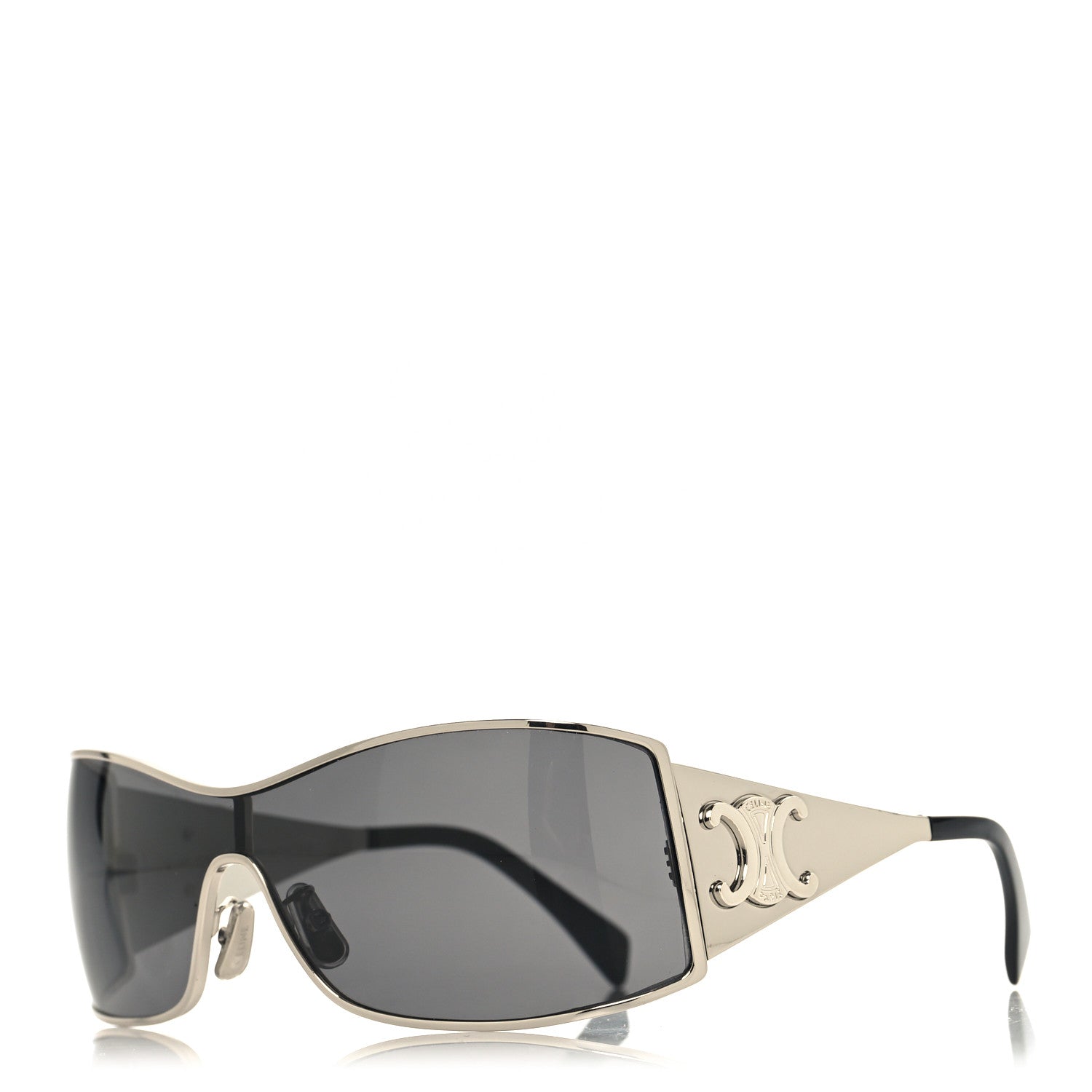 Celine Metal Triomphe Sunglasses CL40283U Silver Black 1 of 7