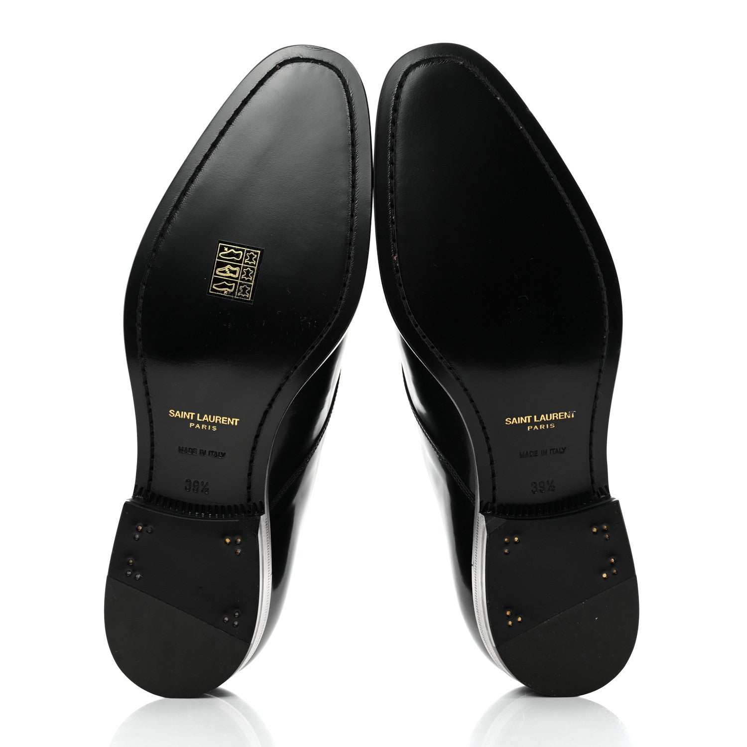 Saint Laurent Patent Calfskin Montaigne 25 Uniform 39.5 Black 5 of 9