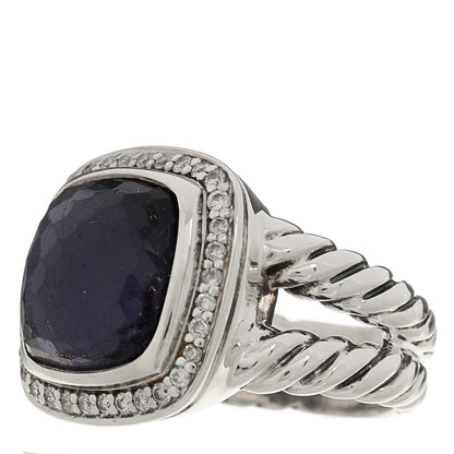David Yurman Sterling Silver Diamond Black Orchid 11mm Albion Ring 49 5 2 of 5