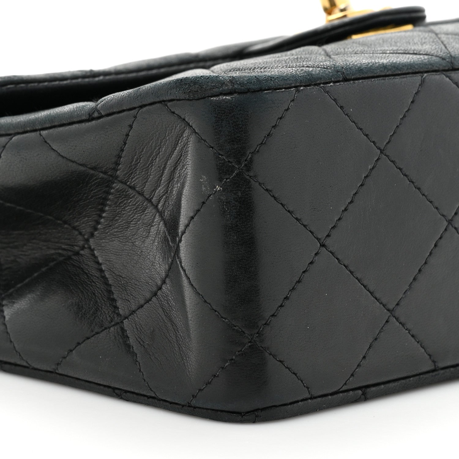 Chanel Lambskin Quilted Mini Square Flap Bag Black 10 of 16
