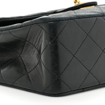Chanel Lambskin Quilted Mini Square Flap Bag Black 10 of 16