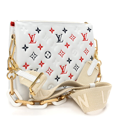 Louis Vuitton Lambskin Embossed Monogram LV H32 PM White 3 of 10
