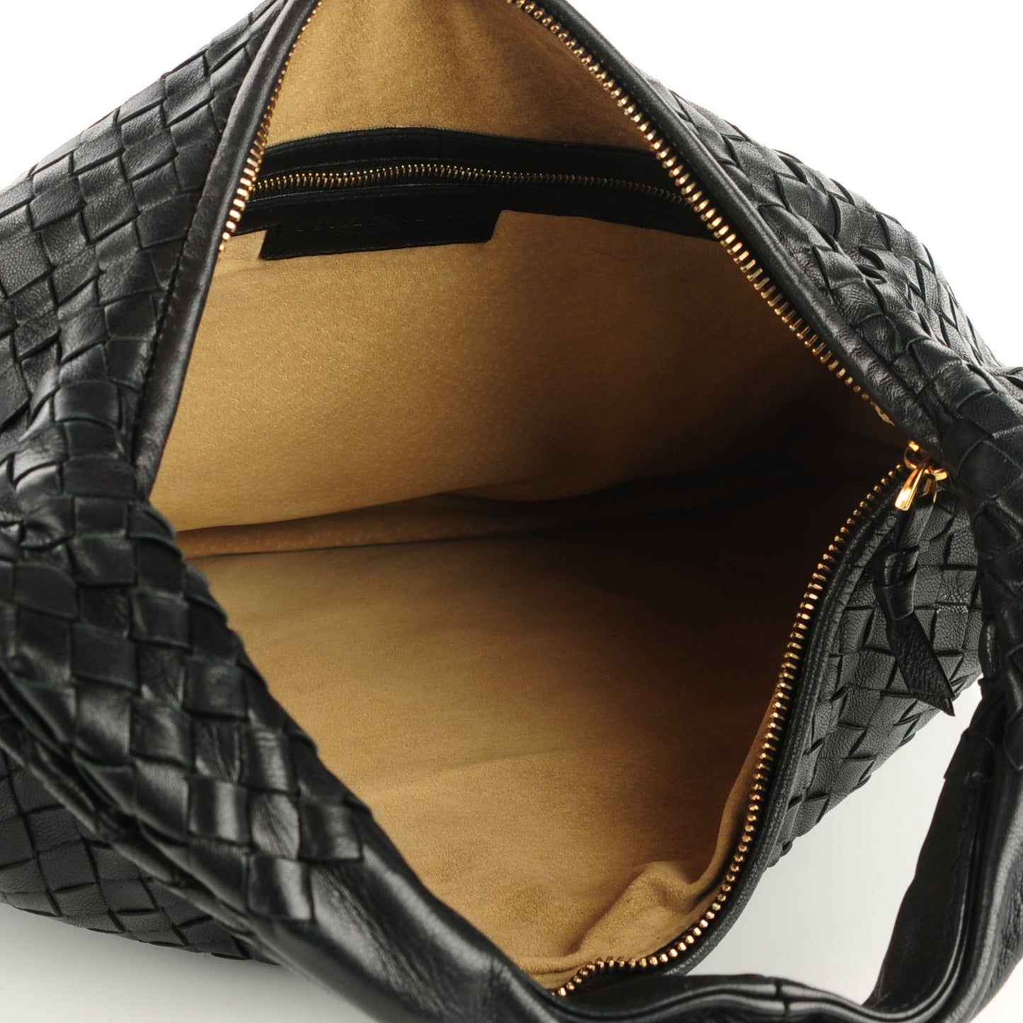 Nappa Intrecciato Medium Veneta Hobo Black