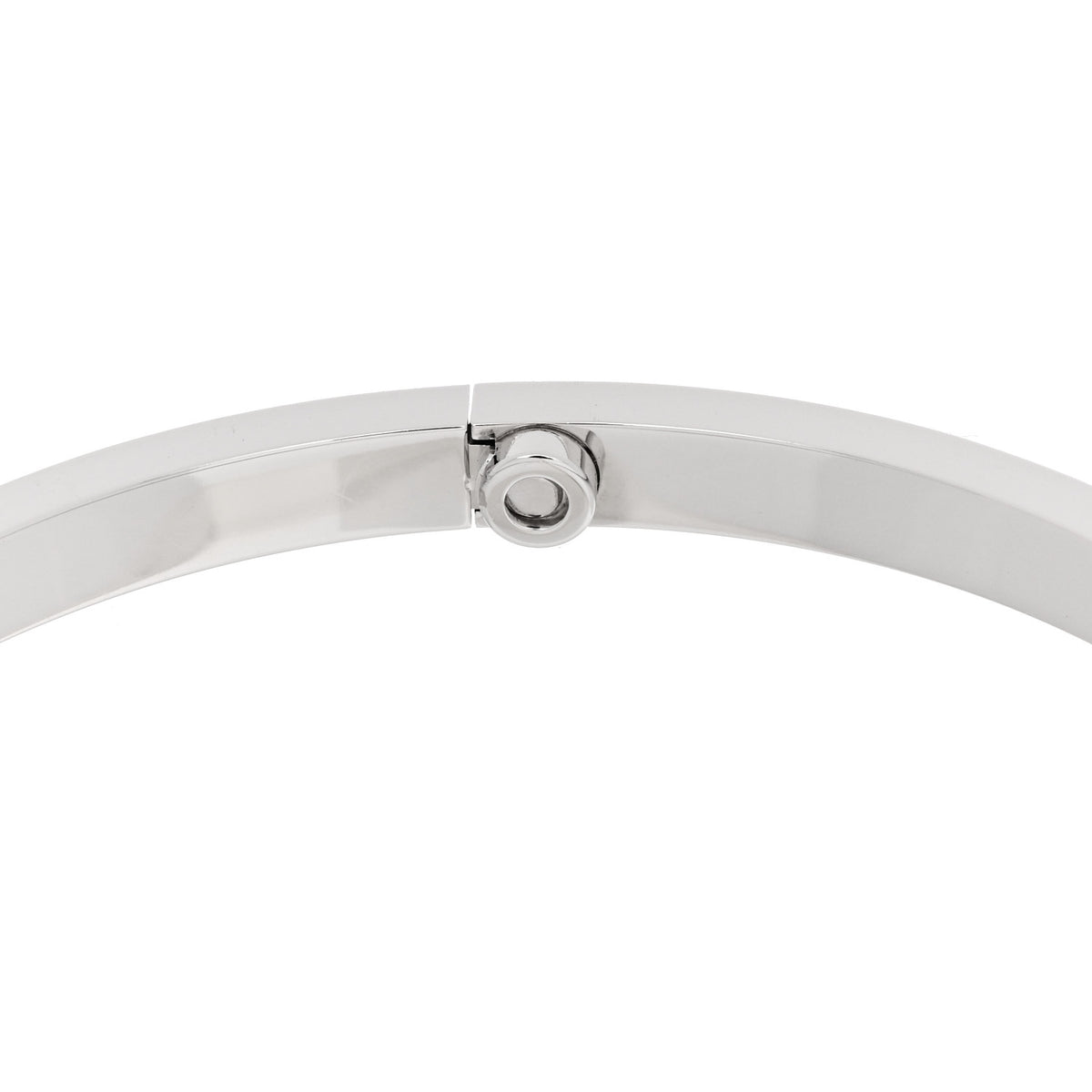 Cartier 18K White Gold Diamond Small LOVE Paved Bracelet 18 7 of 8