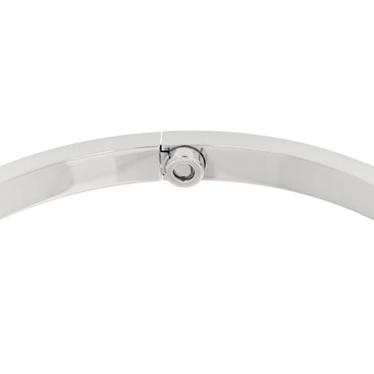 Cartier 18K White Gold Diamond Small LOVE Paved Bracelet 18 7 of 8