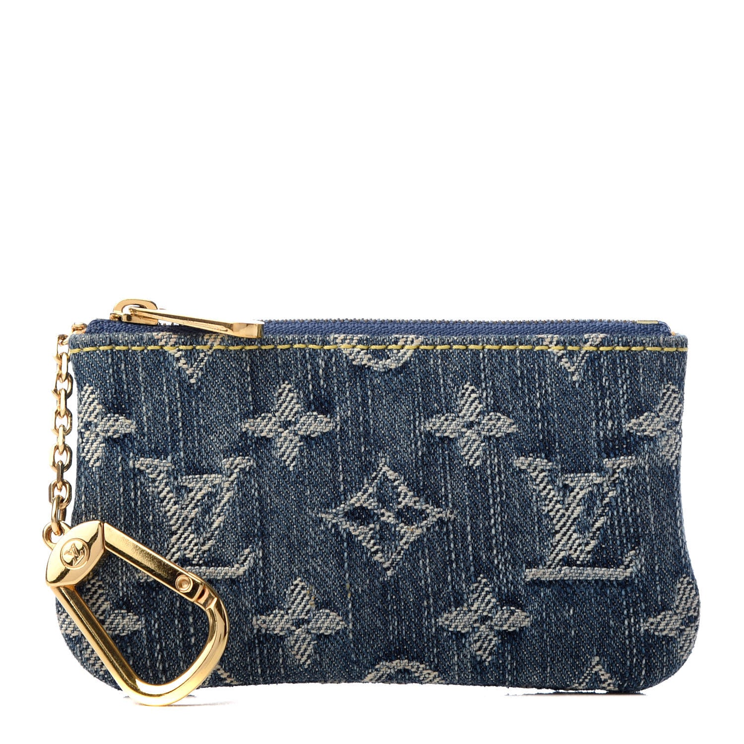 Louis Vuitton Monogram Denim Key Pouch Blue 1 of 6