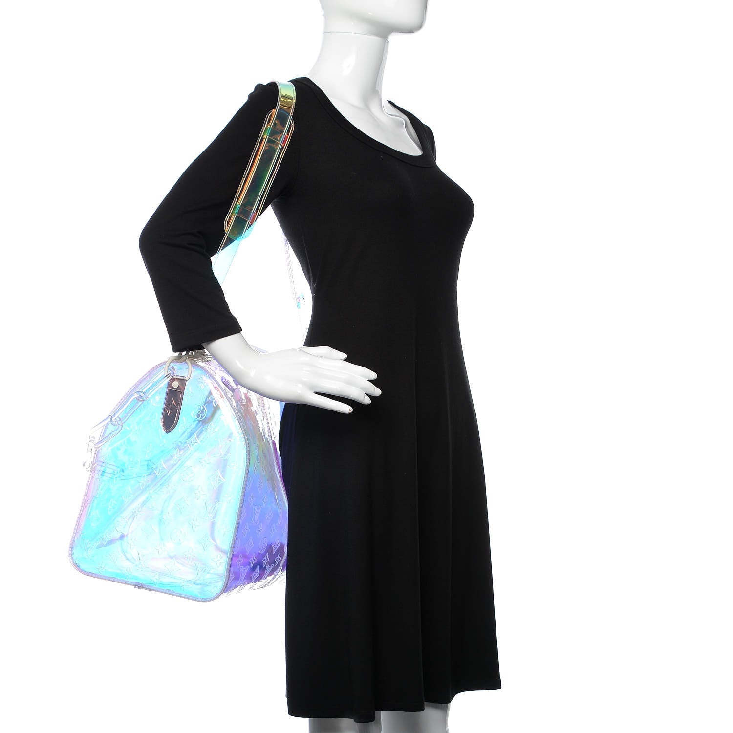 Louis Vuitton PVC Monogram Keepall Bandouliere 50 Iridescent Prism 2 of 9