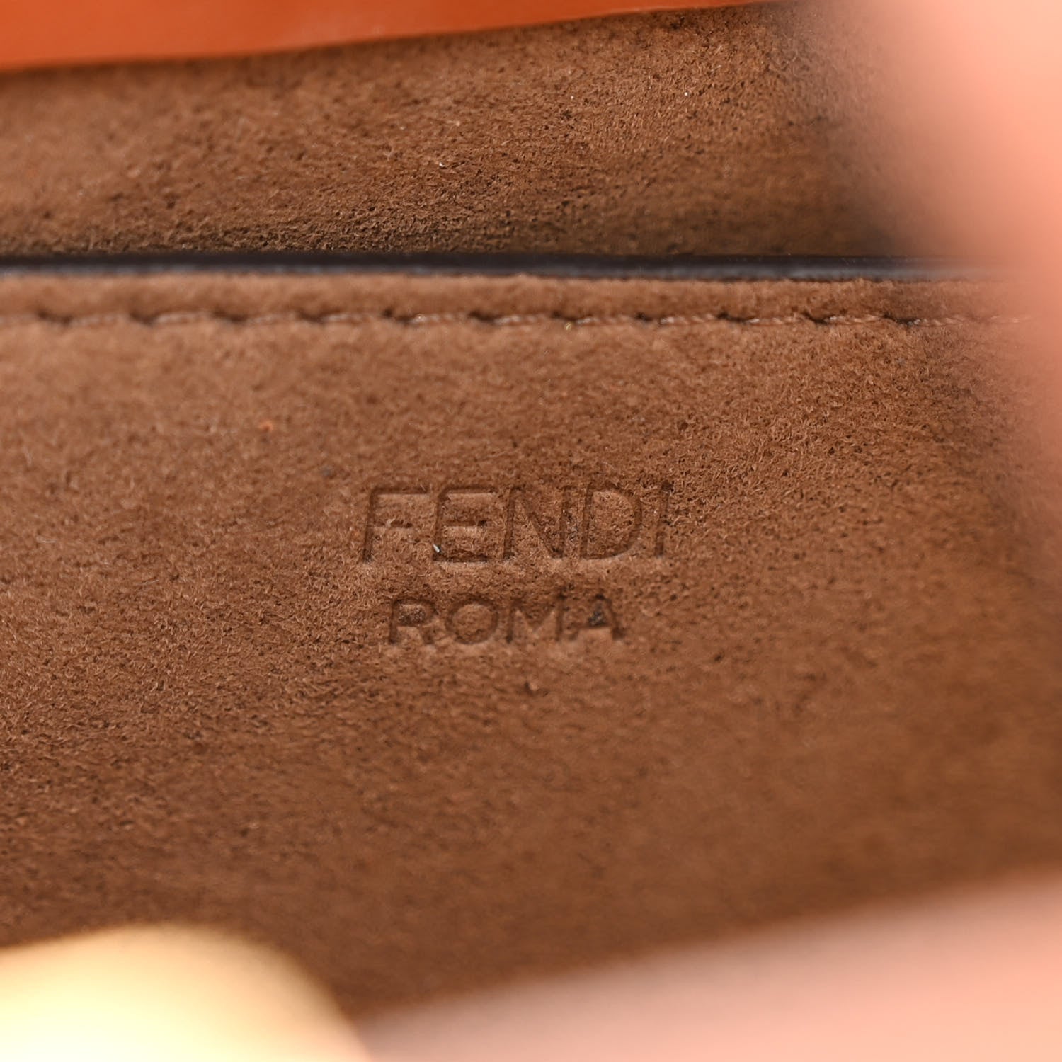 Fendi Vitello King Plexiglass Logo Embossed Small Fendi Sunshine Shopper Tote Cuoio 6 of 9