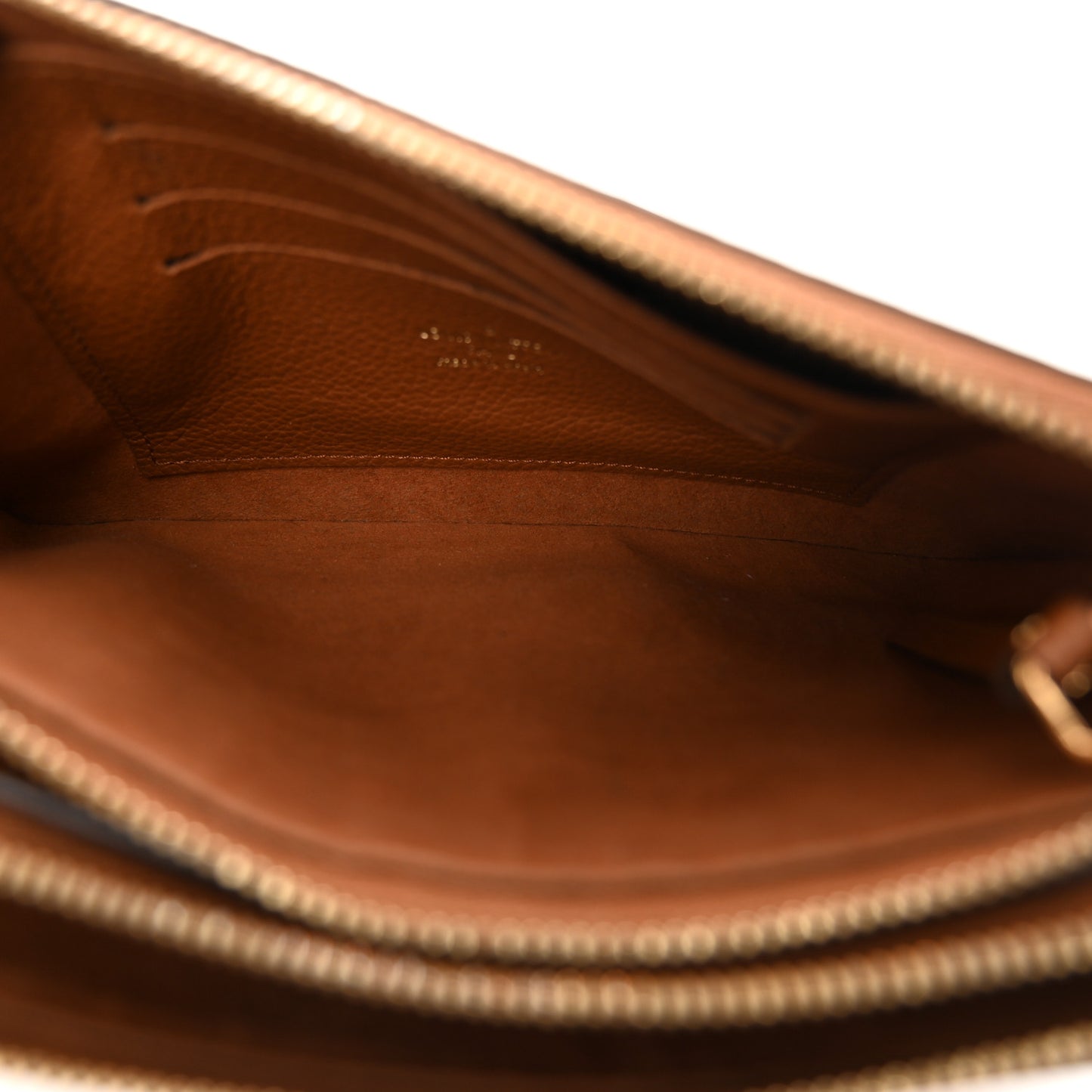 Empreinte Monogram Giant Double Zip Pochette Caramel