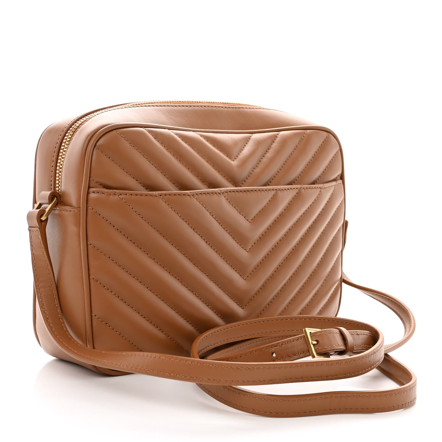 Saint Laurent Calfskin Matelasse Monogram Lou Camera Bag Cinnamon 3 of 10