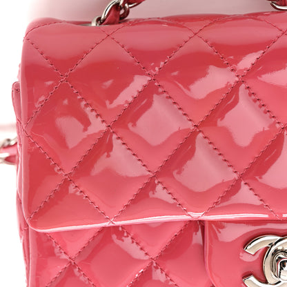 Chanel Patent Calfskin Quilted Mini Rectangular Flap Pink 11 of 13