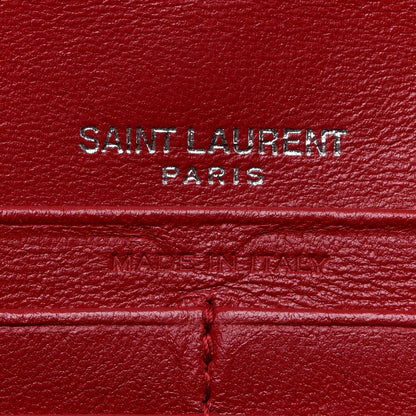 Saint Laurent Lambskin Y Quilt Monogram Large Loulou Flap Wallet Rouge Eros 5 of 13