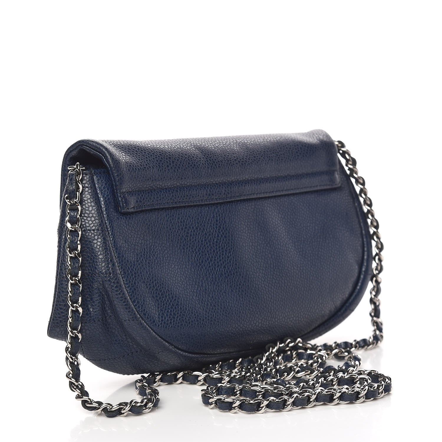 Chanel Caviar Half Moon Wallet On Chain WOC Navy 3 of 11