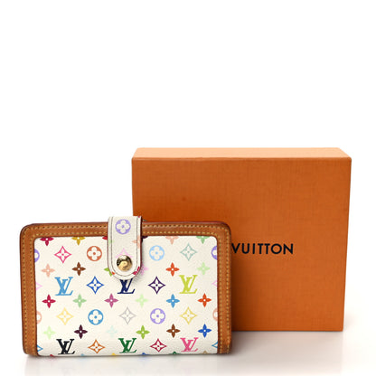 Louis Vuitton Monogram Multicolor French Purse Wallet White 9 of 9