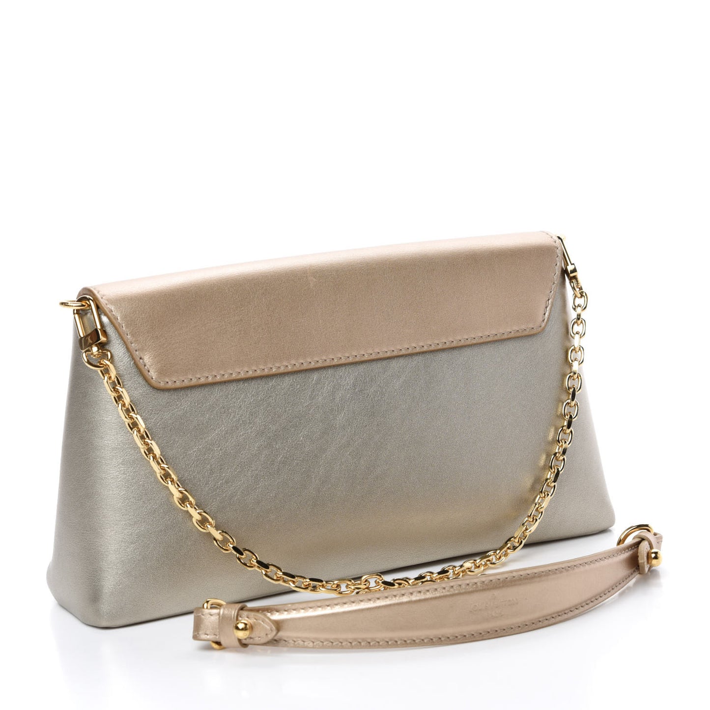 Metallic Calfskin Love Note Gold Silver