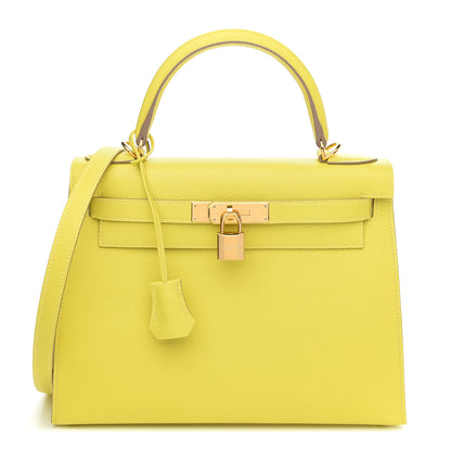 Hermes Epsom Kelly Sellier 28 Lime 1 of 10