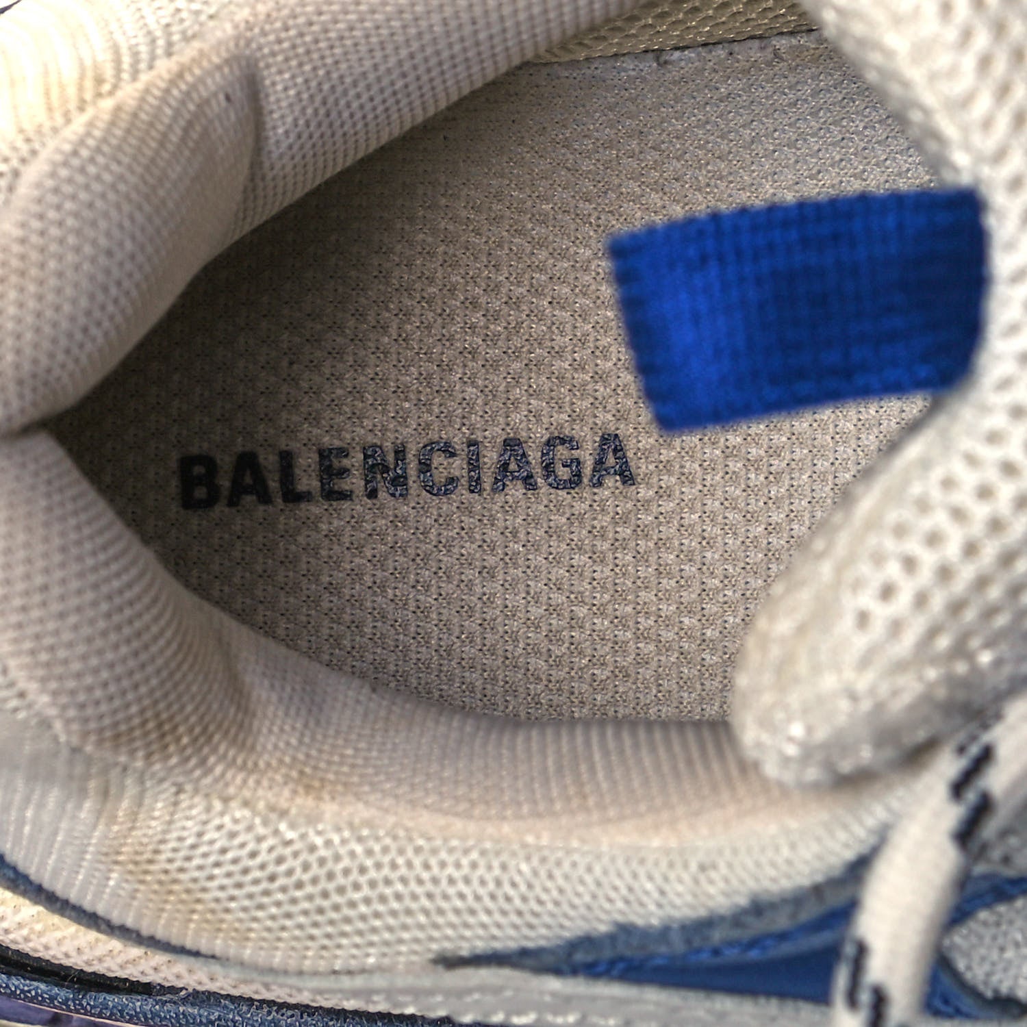 Balenciaga Fabric Mesh Womens Triple S Sneakers 37 White Bleu Violet 7 of 7