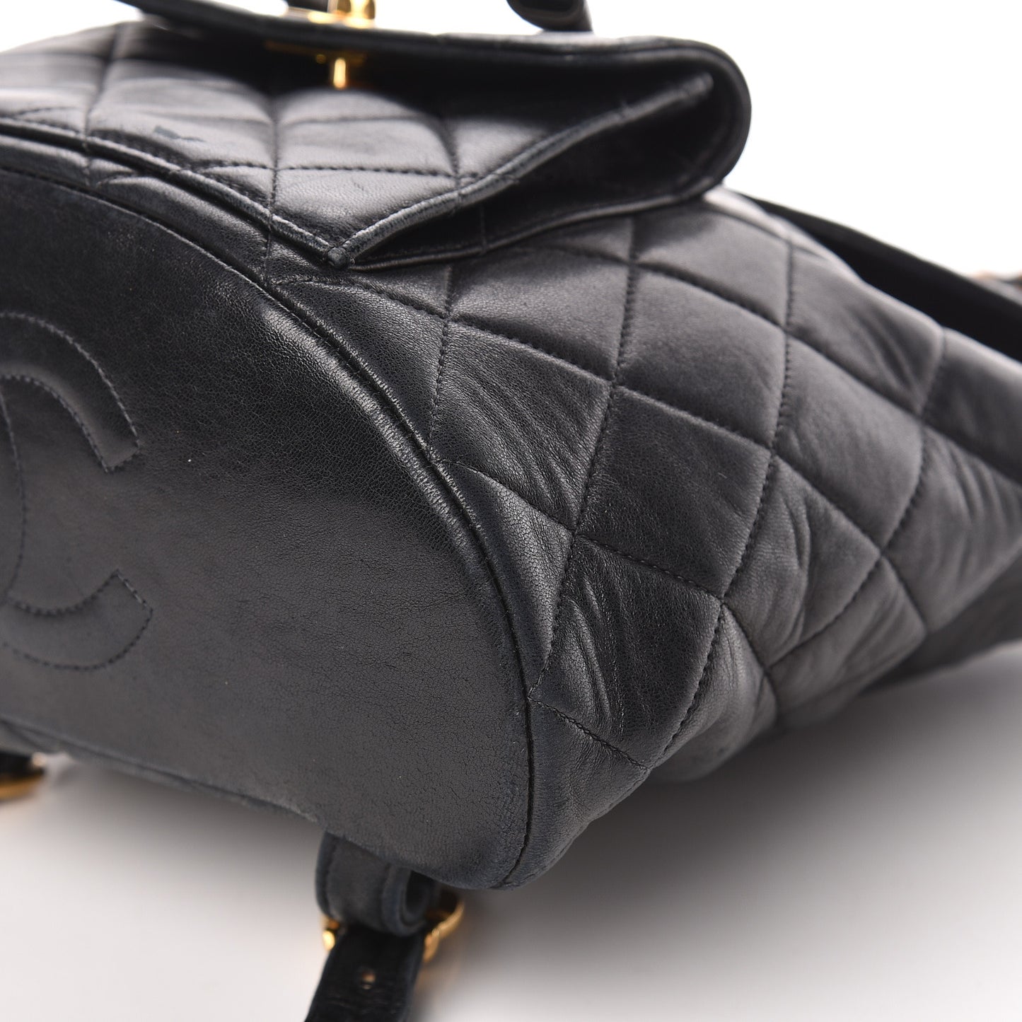 Lambskin Quilted CC Chain Backpack Black