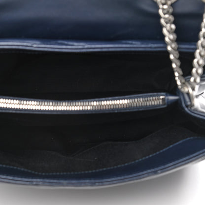 Saint Laurent Calfskin Y Quilted Monogram Medium Loulou Chain Satchel Medium Blue 5 of 11