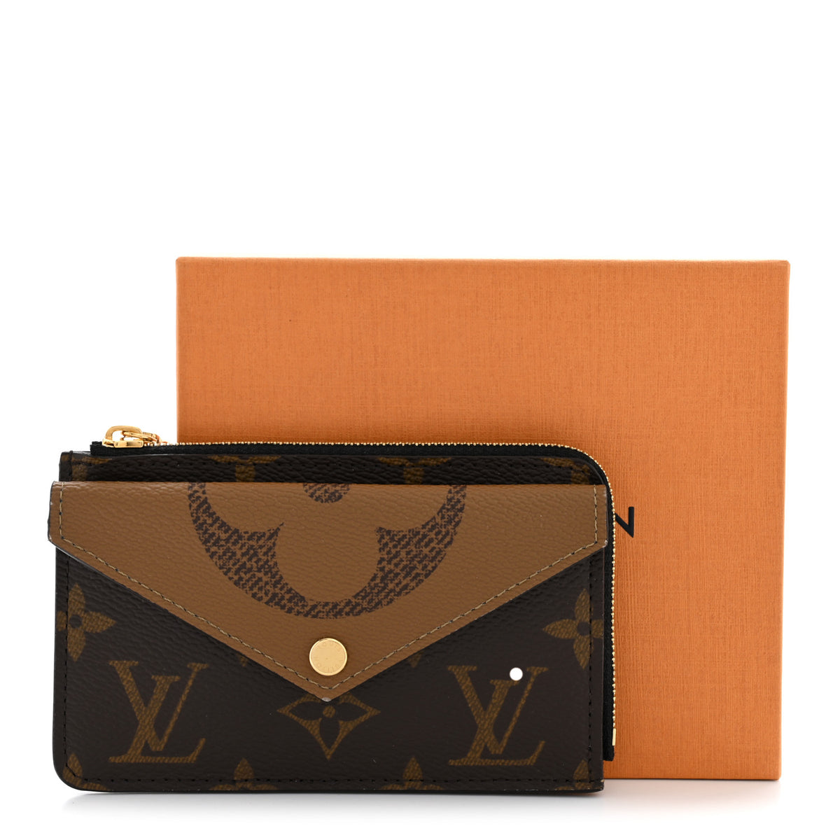 Reverse Monogram Recto Verso Card Holder Brown