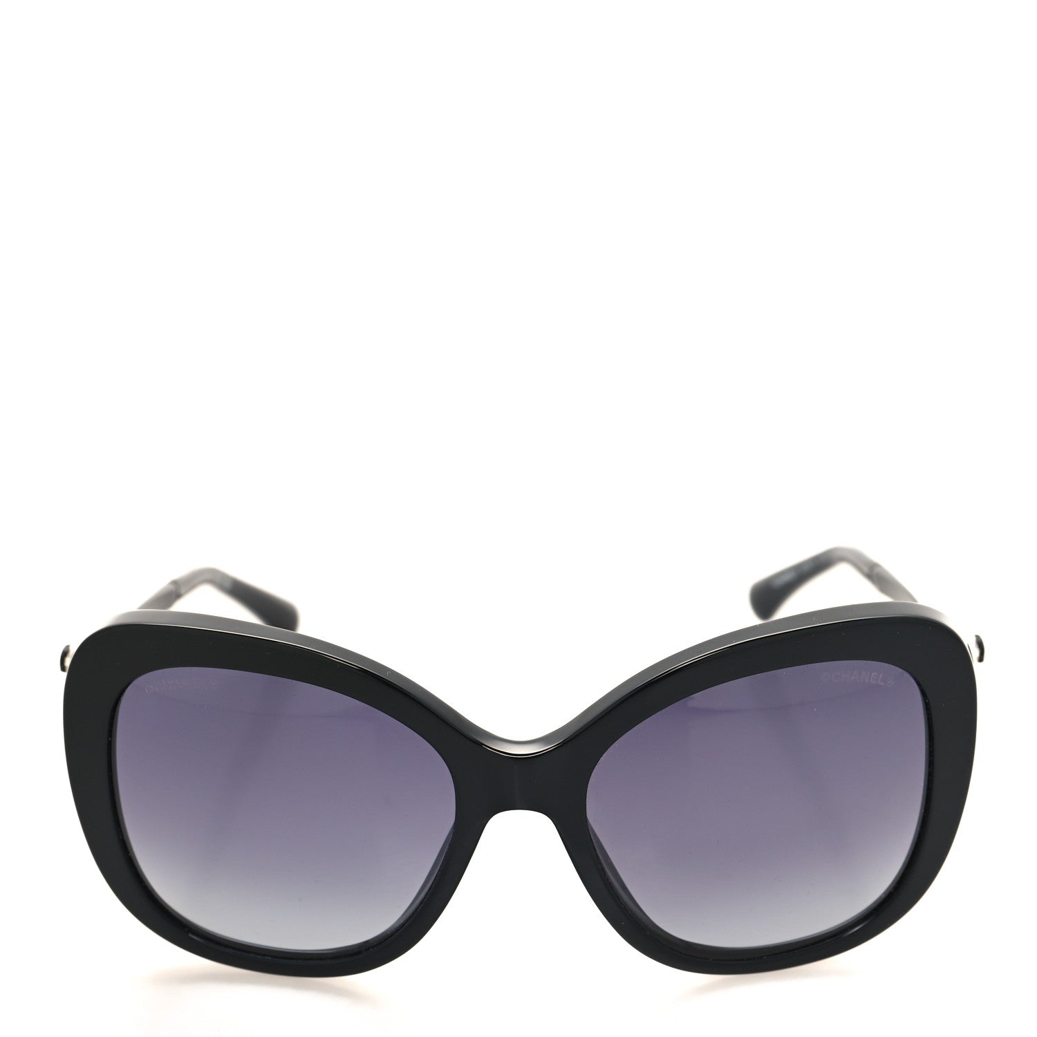 Chanel Acetate Butterfly Winter Pearl Sunglasses 5339-H Black 2 of 8