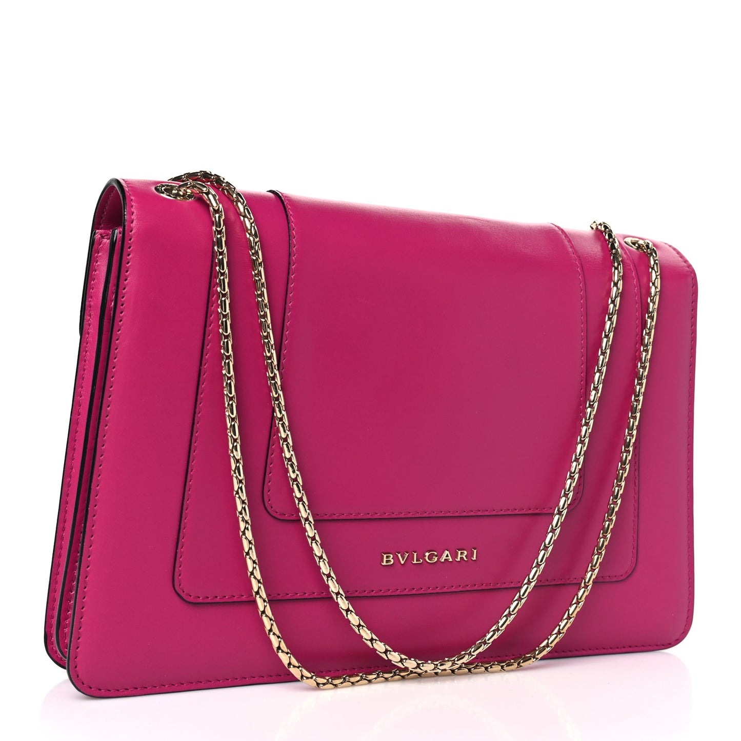 Calfskin Serpenti Forever Snake Strap Crossbody Bag Pink