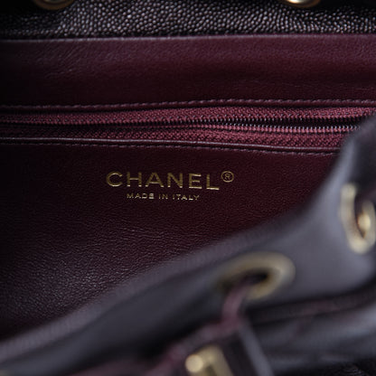 Chanel Caviar Quilted Filigree Backpack Burgundy 5 of 9